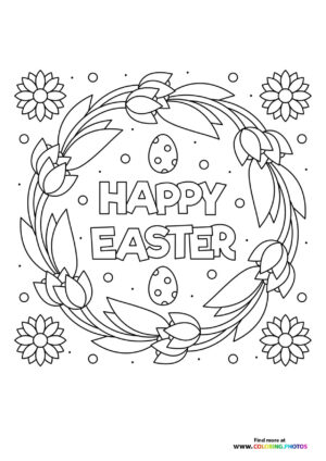 Happy Easter Spring Wreath