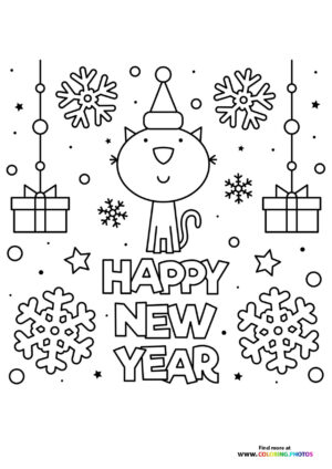 Happy New Year Cute Character