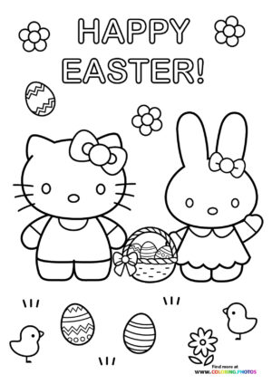 Hello Kitty and Bunny Easter Egg Hunt