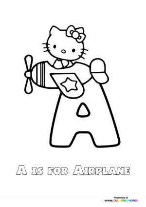 Hello Kitty ABC coloring pages