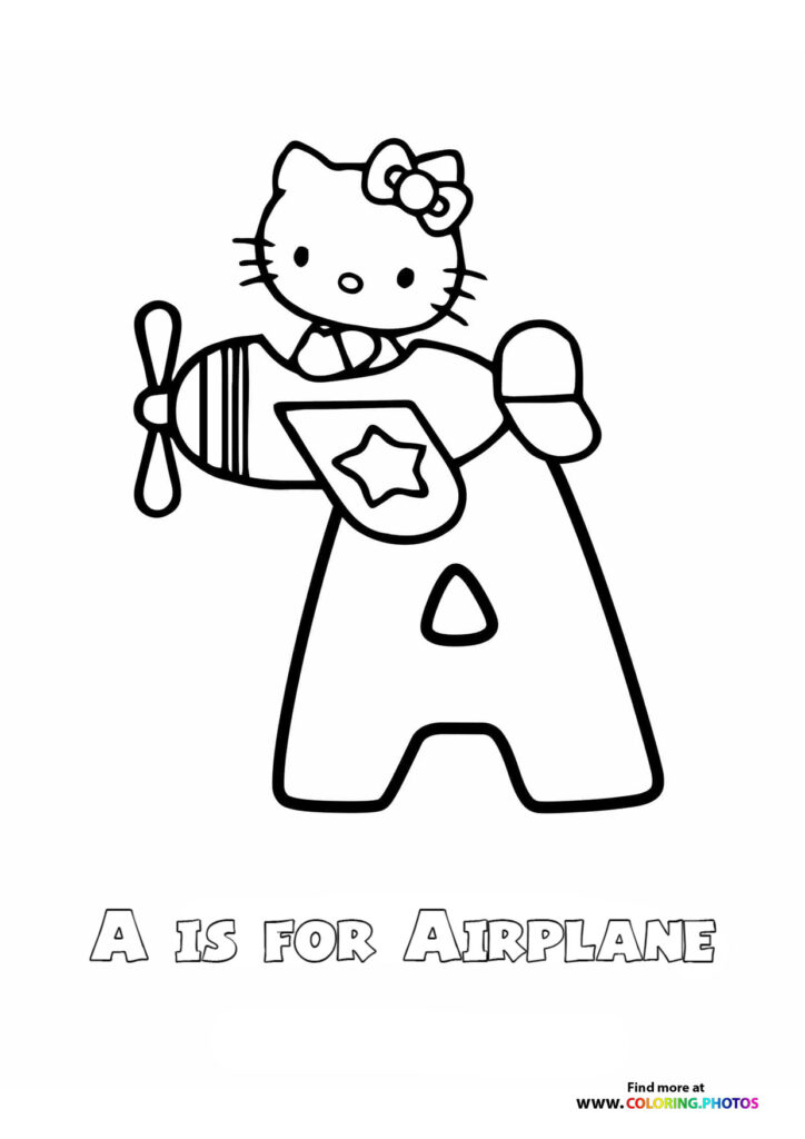 Hello Kitty ABC coloring pages