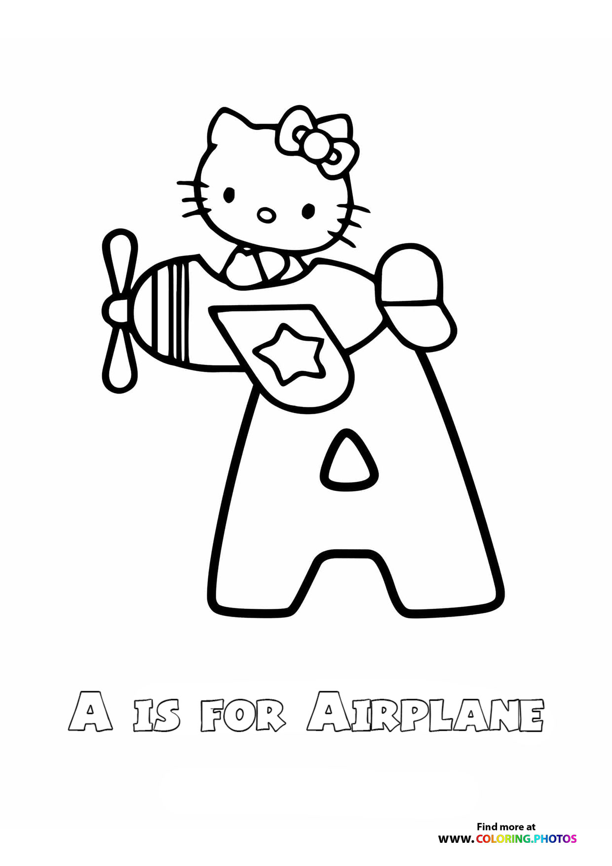 Hello Kitty ABC coloring pages