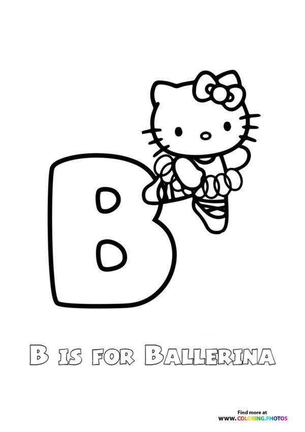 Hello Kitty ABC coloring pages page 2