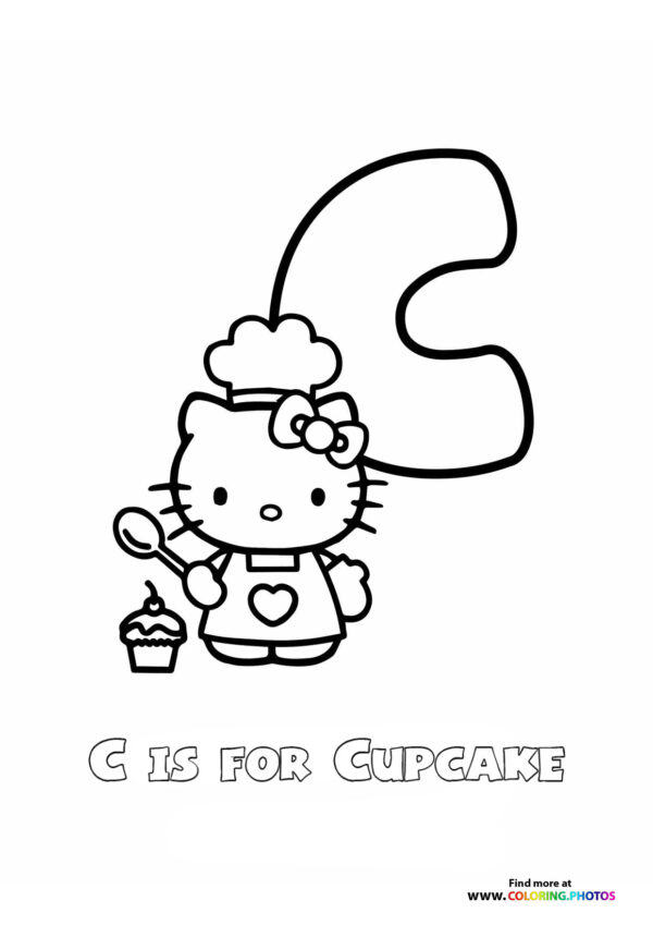 Hello Kitty ABC coloring pages page 3