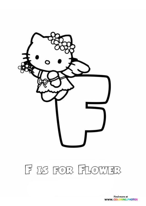 Hello Kitty ABC coloring pages page 6
