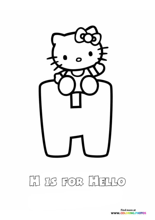 Hello Kitty ABC coloring pages page 8