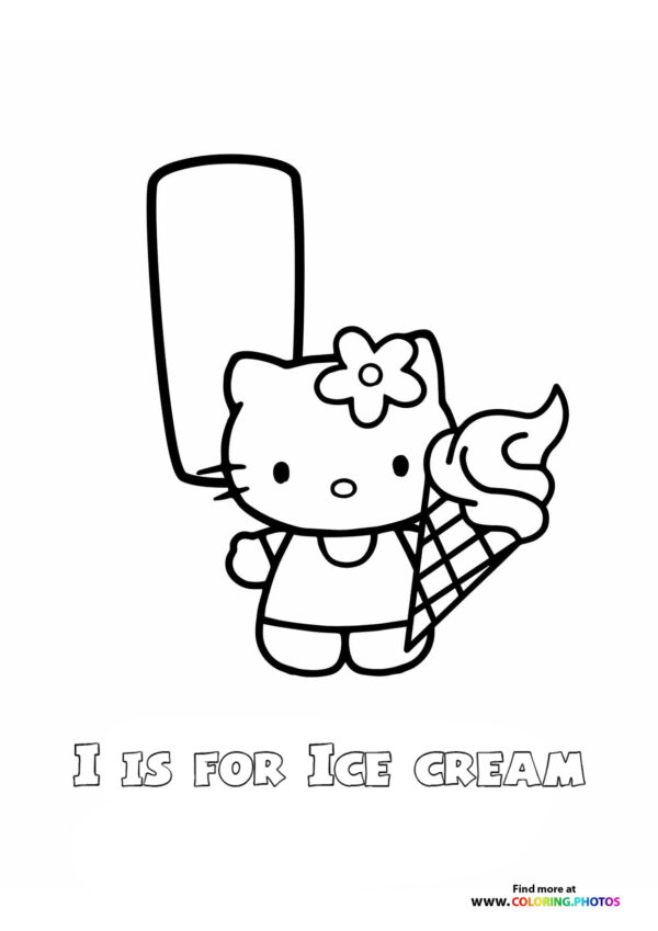 Hello Kitty ABC coloring pages page 9
