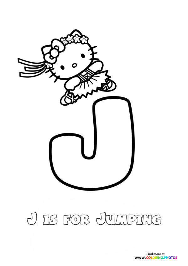 Hello Kitty ABC coloring pages page 10