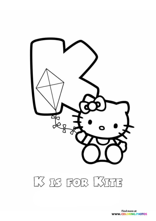 Hello Kitty ABC coloring pages page 11