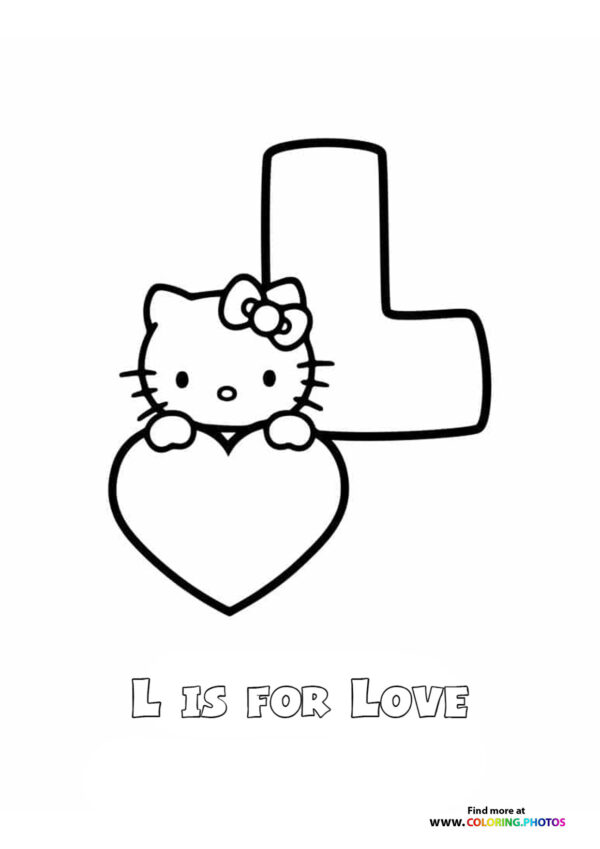 Hello Kitty ABC coloring pages page 12