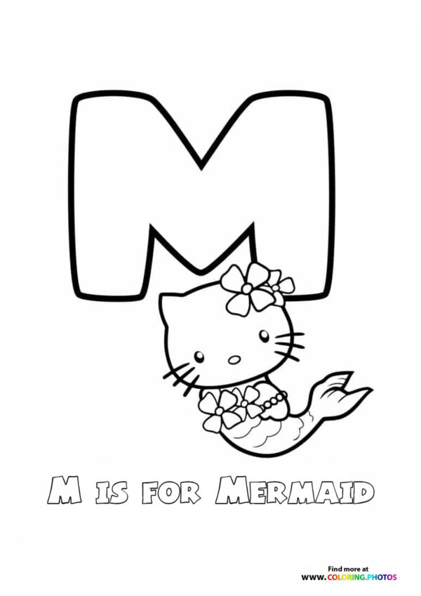 Hello Kitty ABC coloring pages page 13