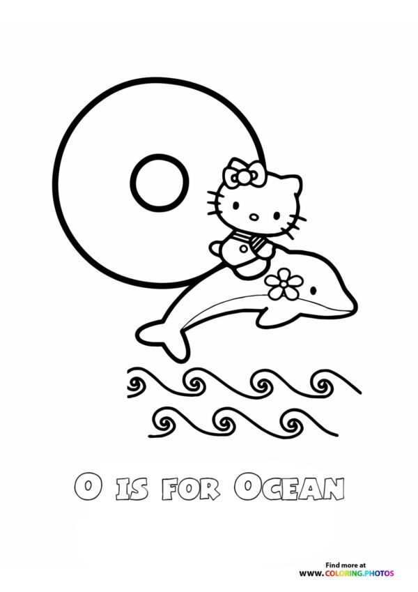 Hello Kitty ABC coloring pages page 15