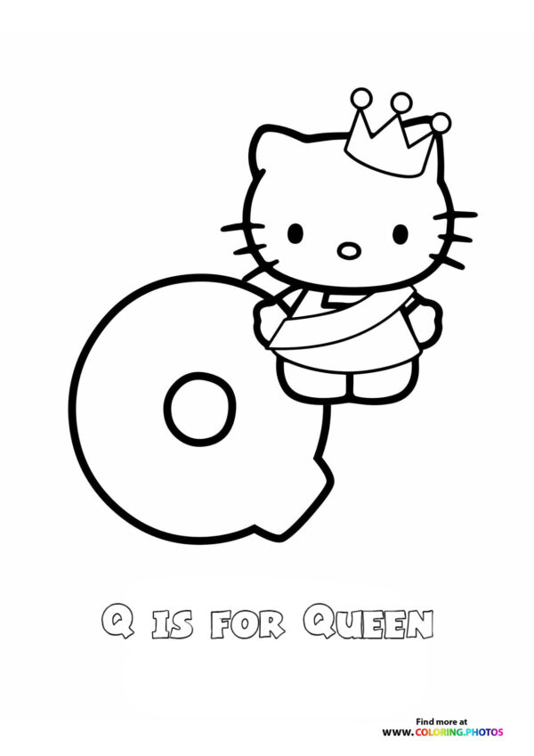 Hello Kitty ABC coloring pages page 17
