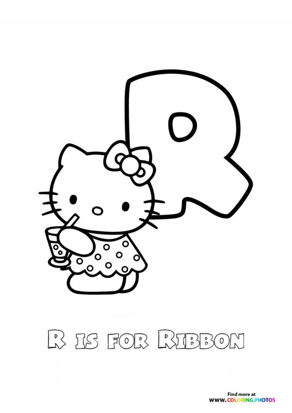 Hello Kitty ABC coloring pages page 18