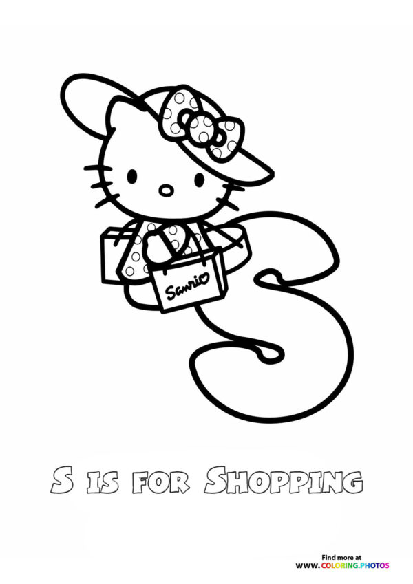 Hello Kitty ABC coloring pages page 19