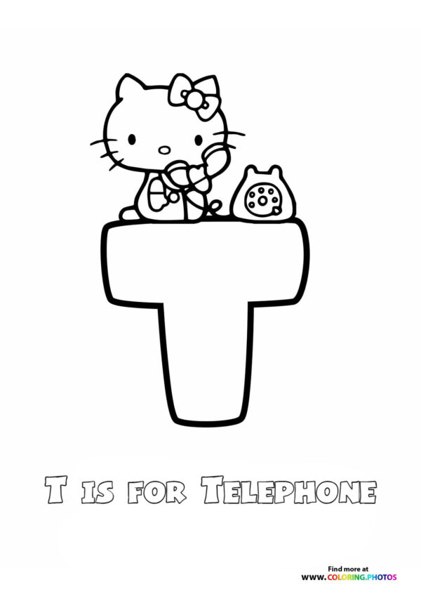 Hello Kitty ABC coloring pages page 20
