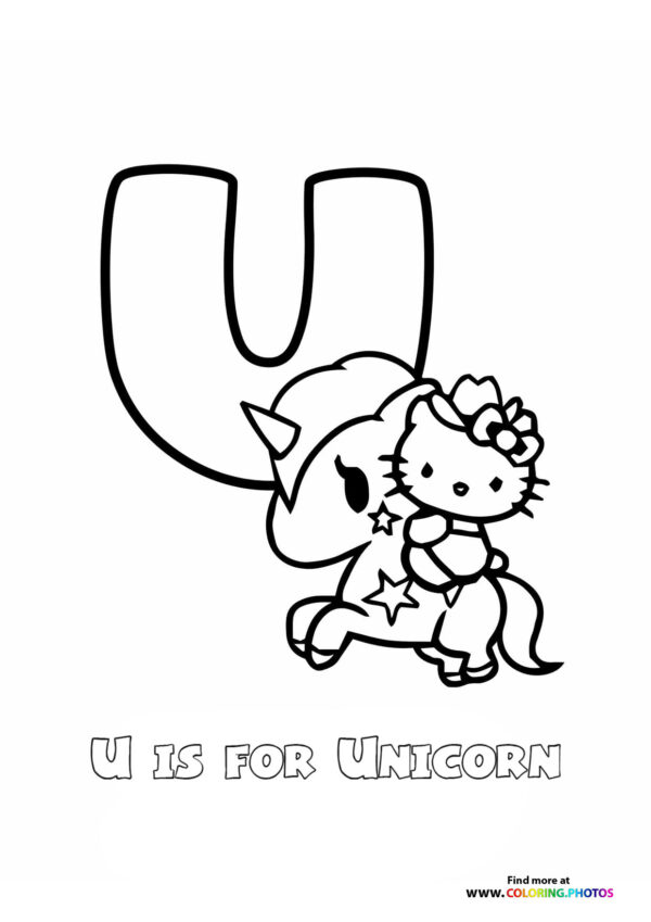 Hello Kitty ABC coloring pages page 21