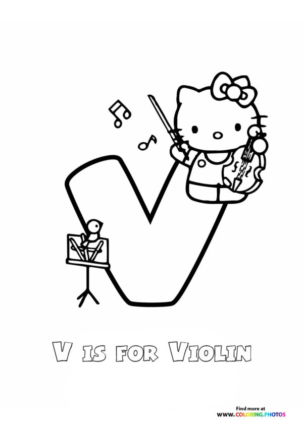 Hello Kitty ABC coloring pages page 22