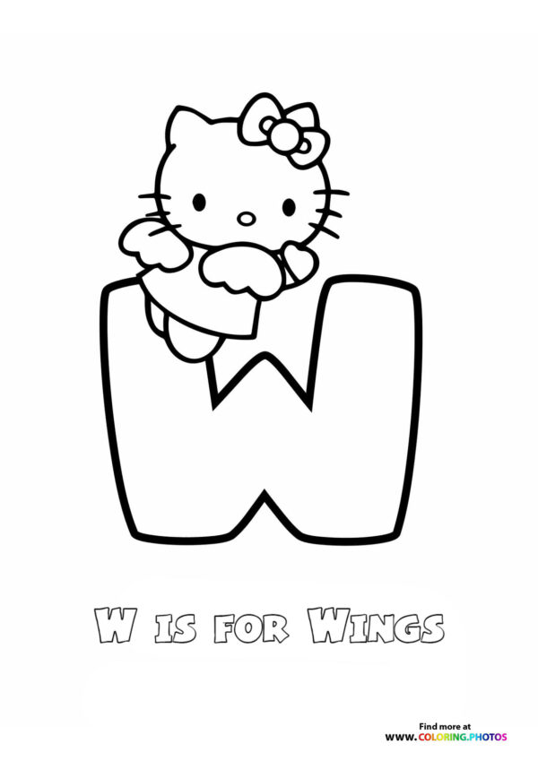 Hello Kitty ABC coloring pages page 23