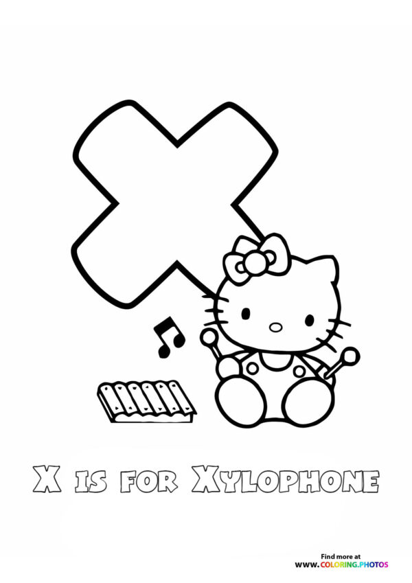Hello Kitty ABC coloring pages page 24