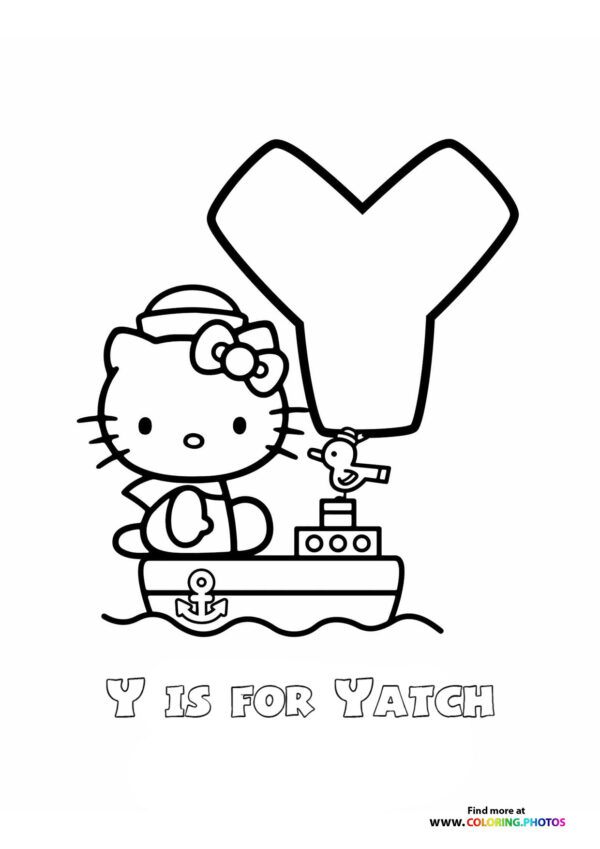 Hello Kitty ABC coloring pages page 25