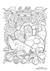 Nature and Seasons coloring page