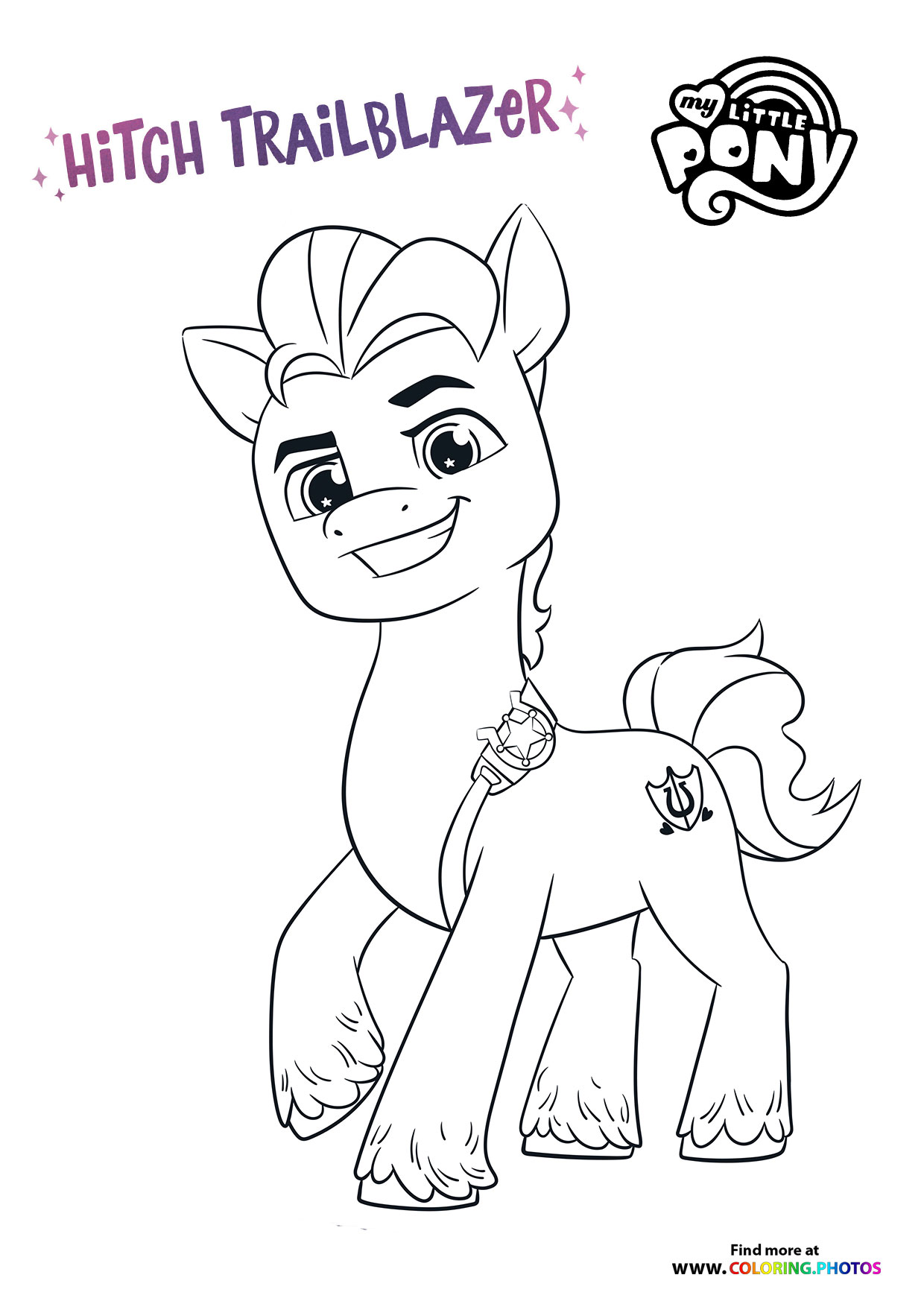 Hitch Trailblazer posing coloring page