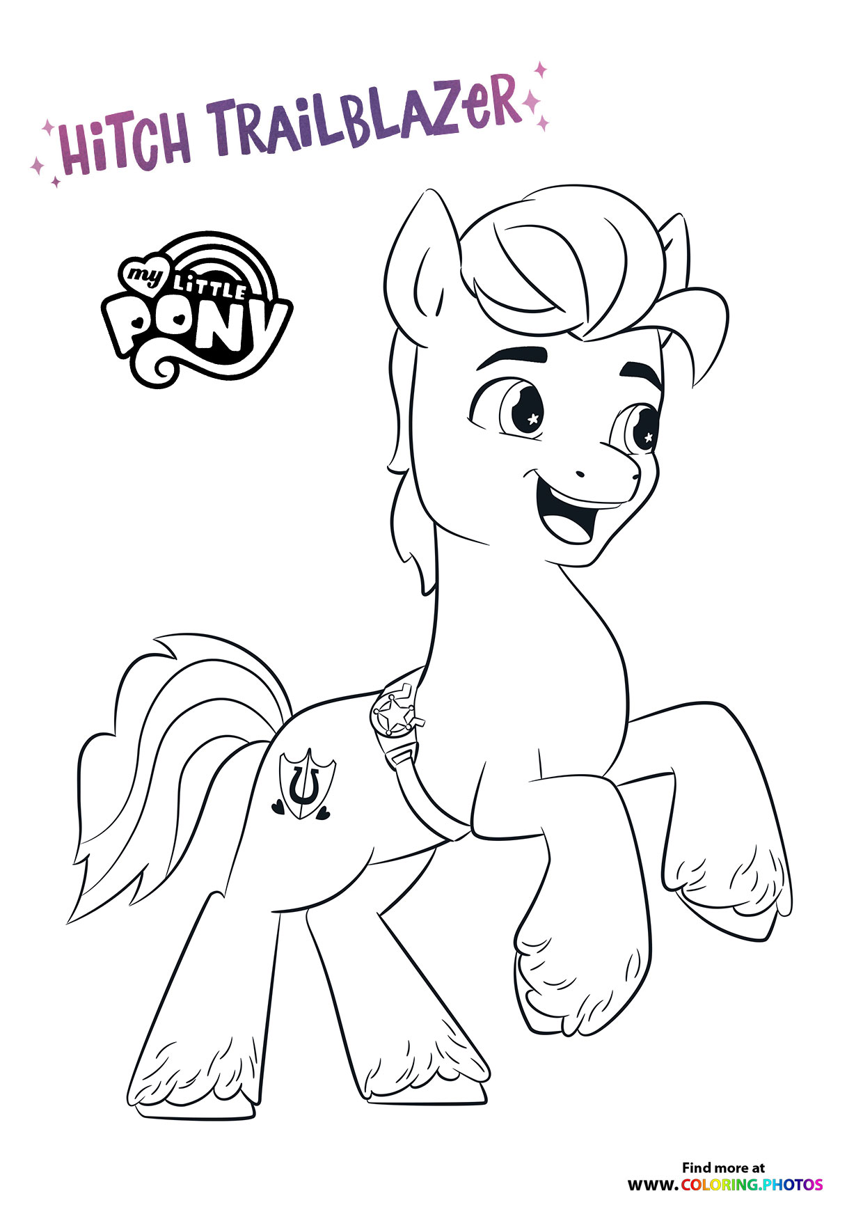 Hitch Trailblazer jumping coloring page