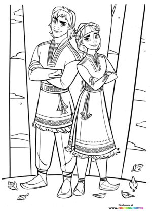 Anna and Kristoff in the Forest