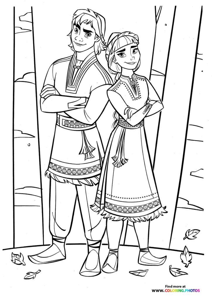 Anna and Kristoff in the Forest