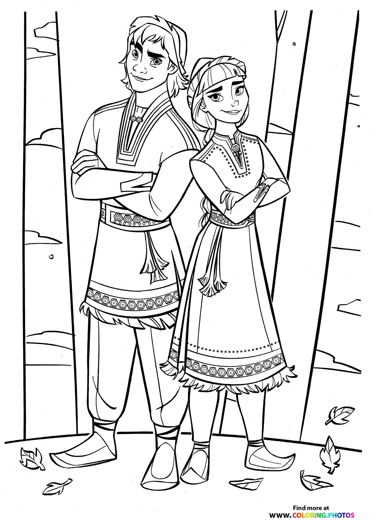 Anna and Kristoff in the Forest