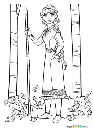 Anna with Staff in the Forest
