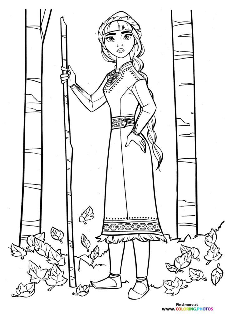 Anna with Staff in the Forest