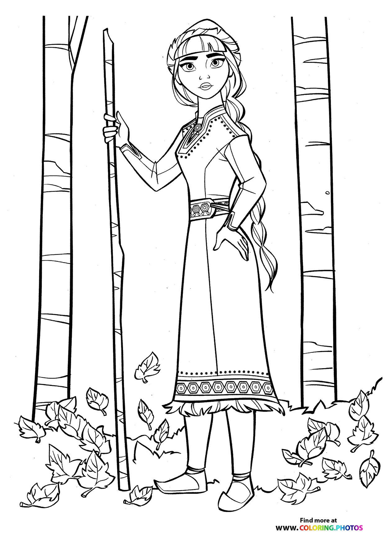 Anna with Staff in the Forest