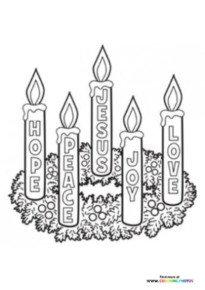 Advent Wreath with Five Candles