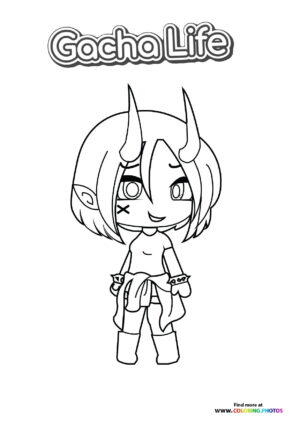 Demon Girl with Horns
