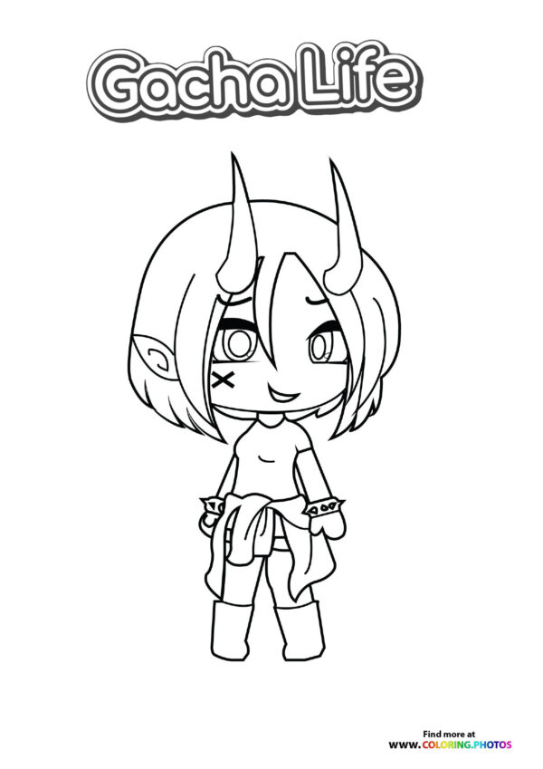 Demon Girl with Horns