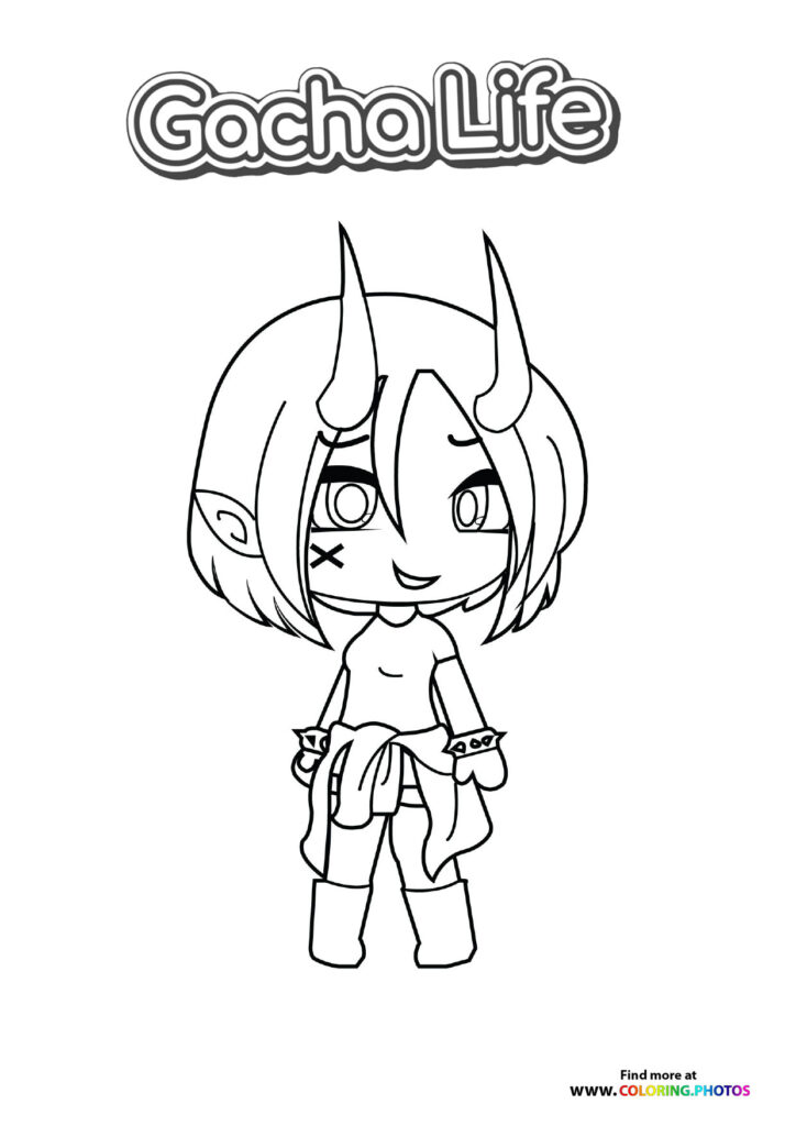 Demon Girl with Horns
