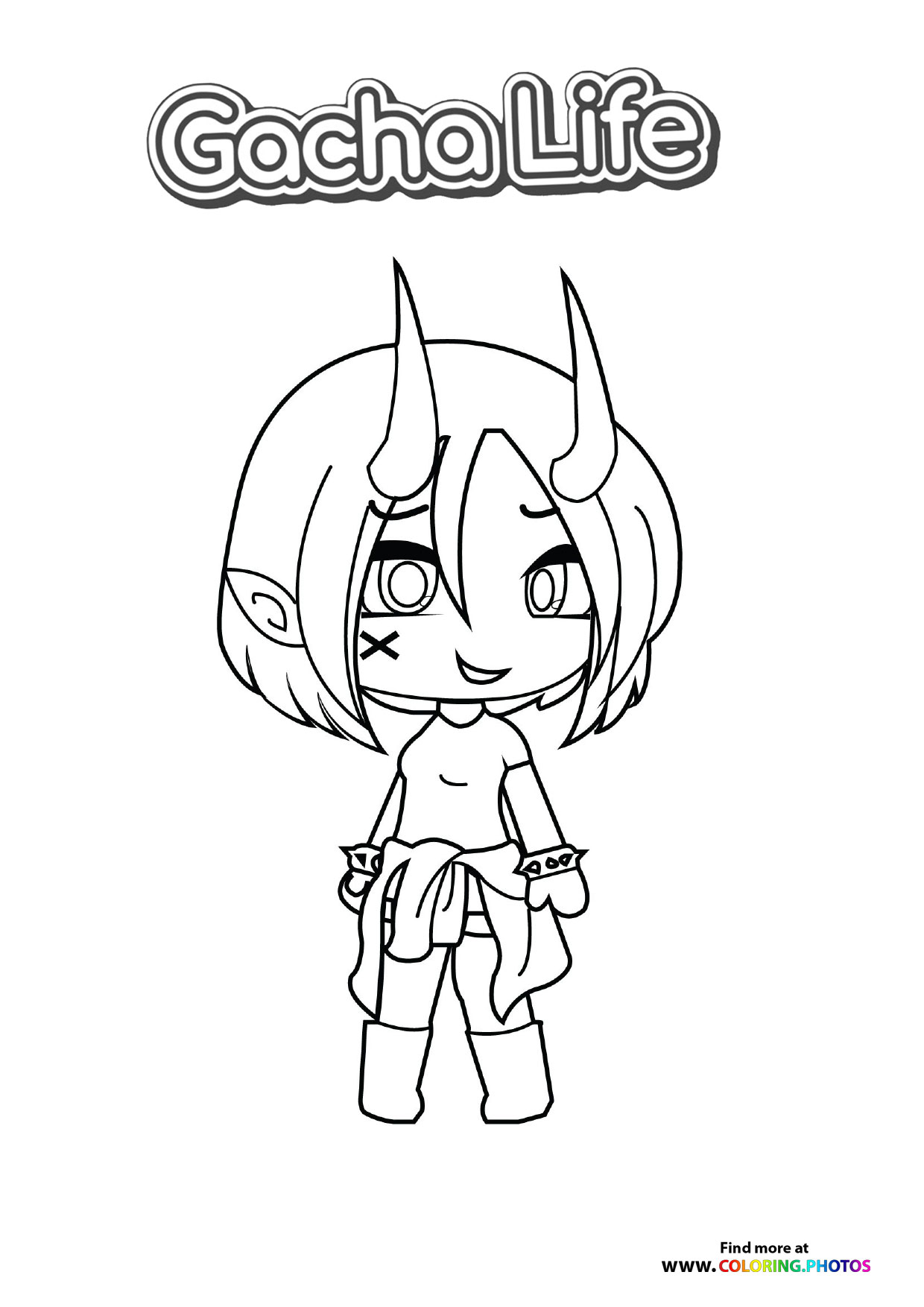 Demon Girl with Horns