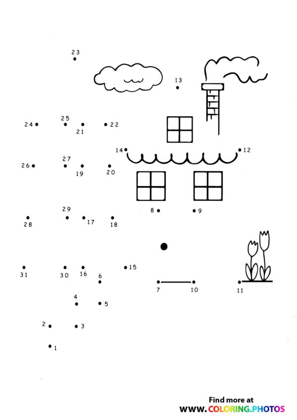 House dot the dots worksheet
