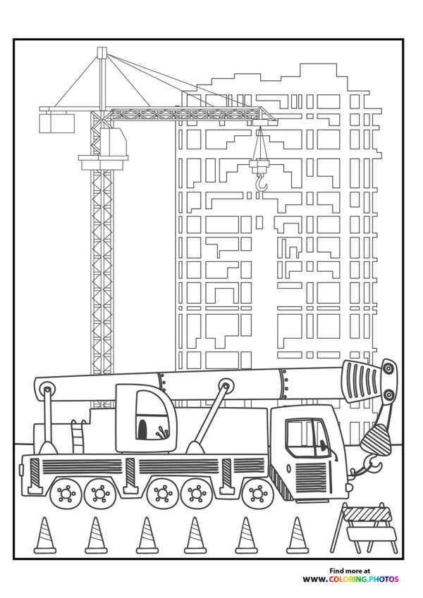 Huge construction crane