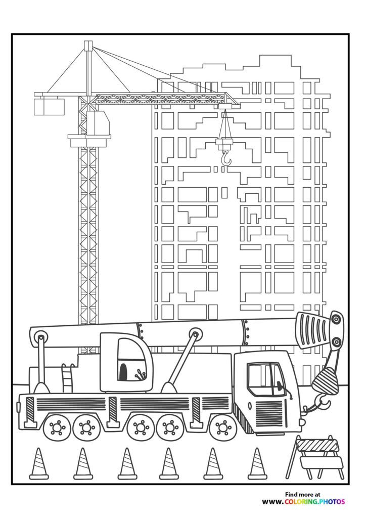 Huge construction crane