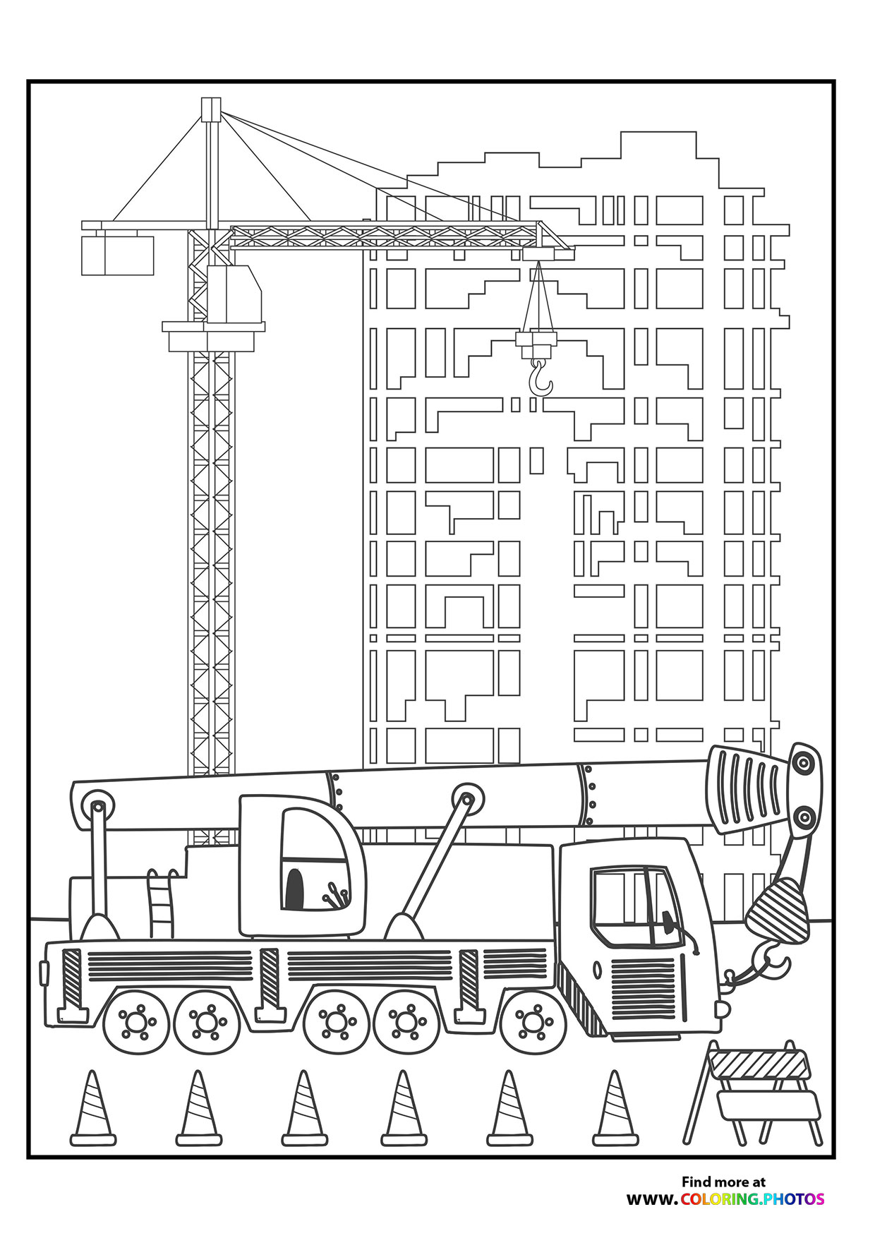 Huge construction crane
