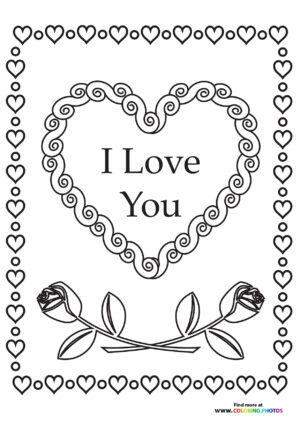 I Love You Valentine Card