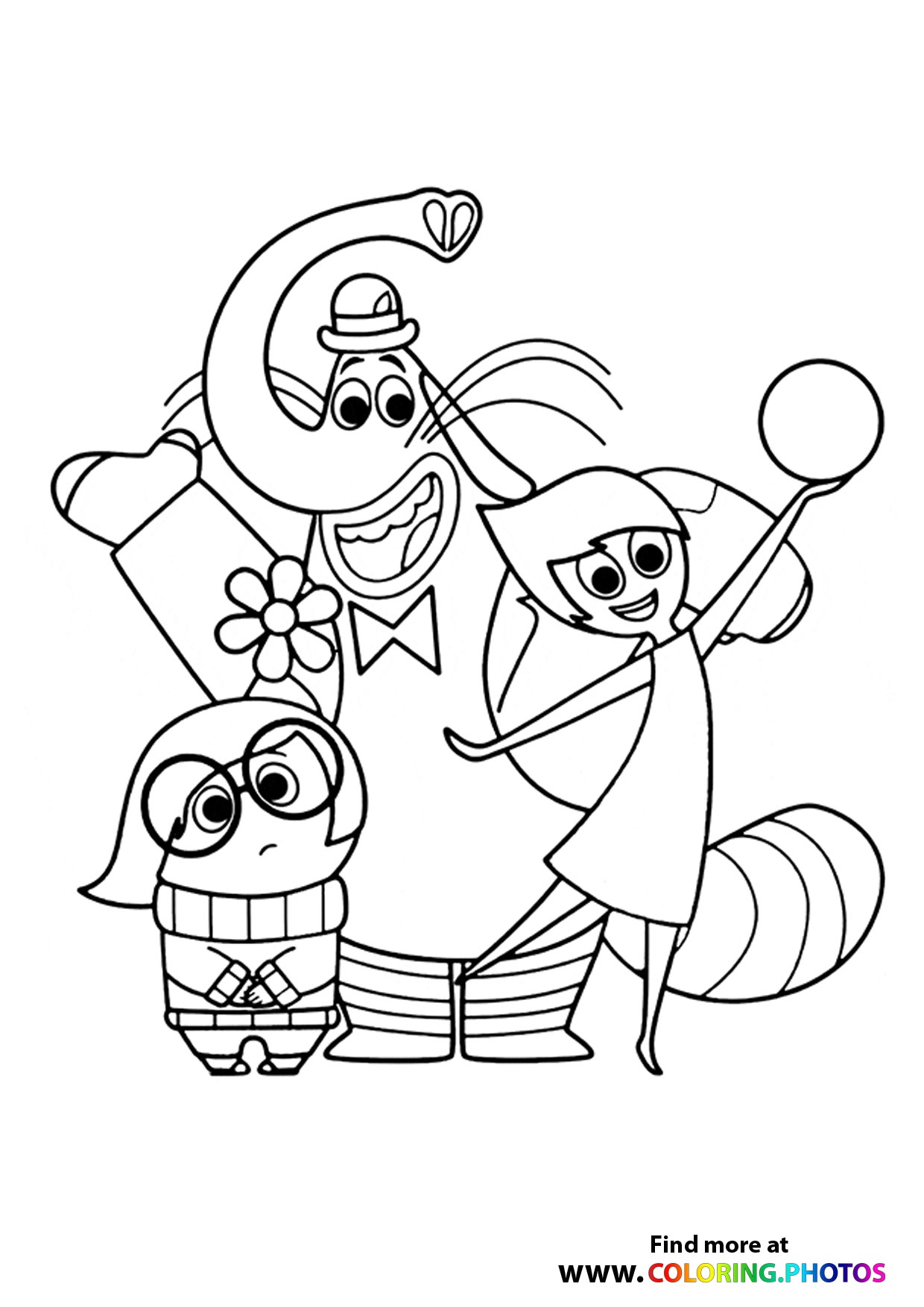 Joy, Sadness, and Fear Celebrating Together