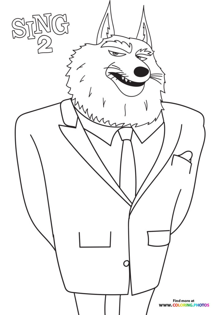 Jimmy Crystal from Sing 2 coloring page