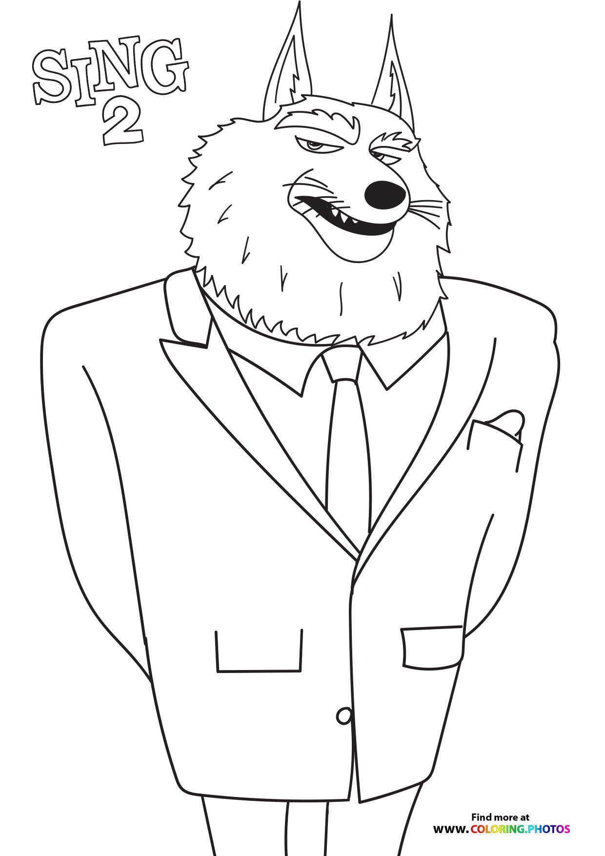 Jimmy Crystal from Sing 2 coloring page
