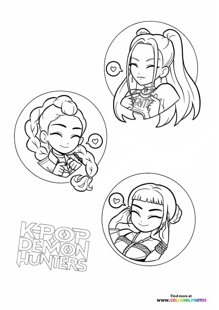 K Pop Demon Hunters characters