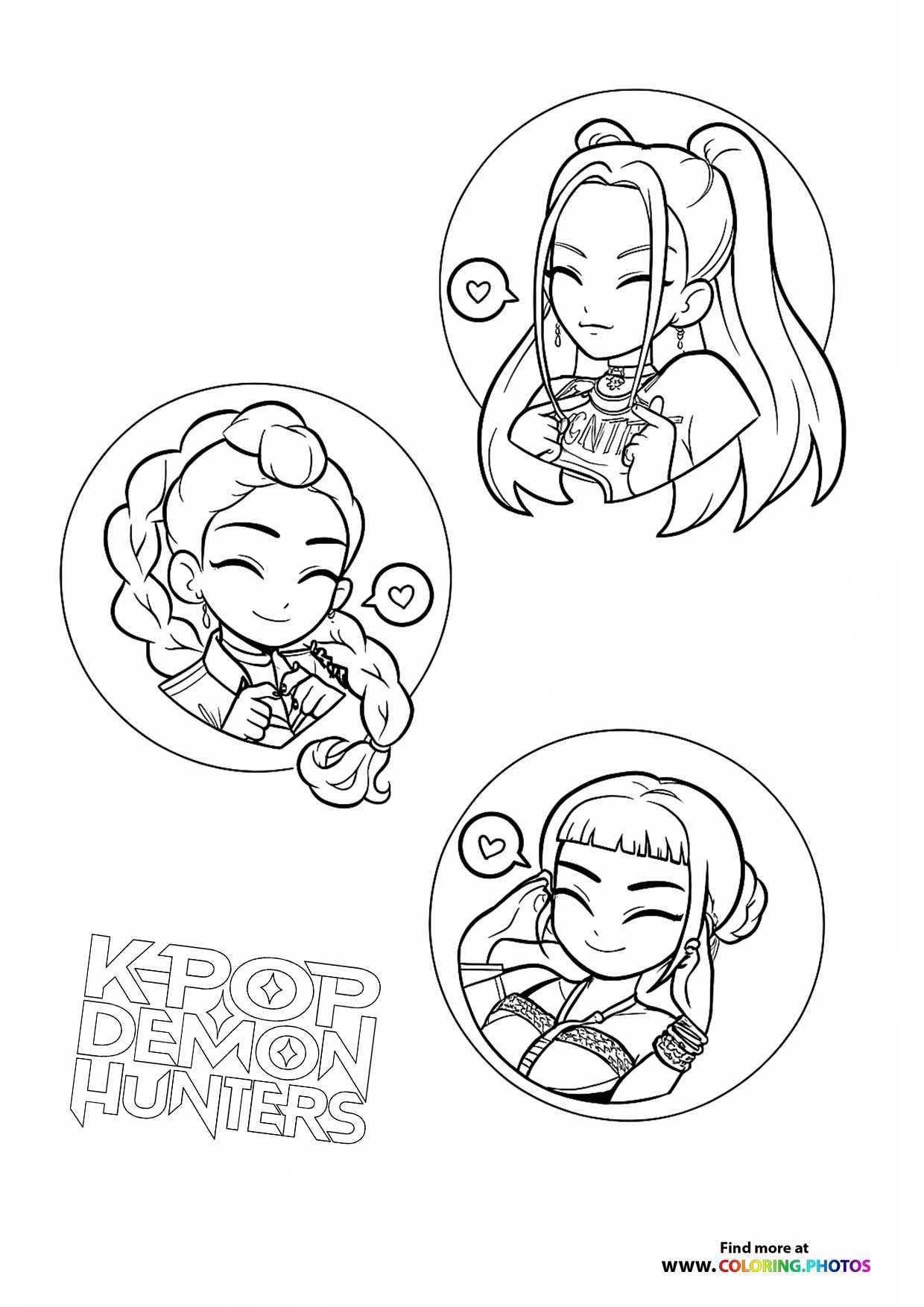 K Pop Demon Hunters characters