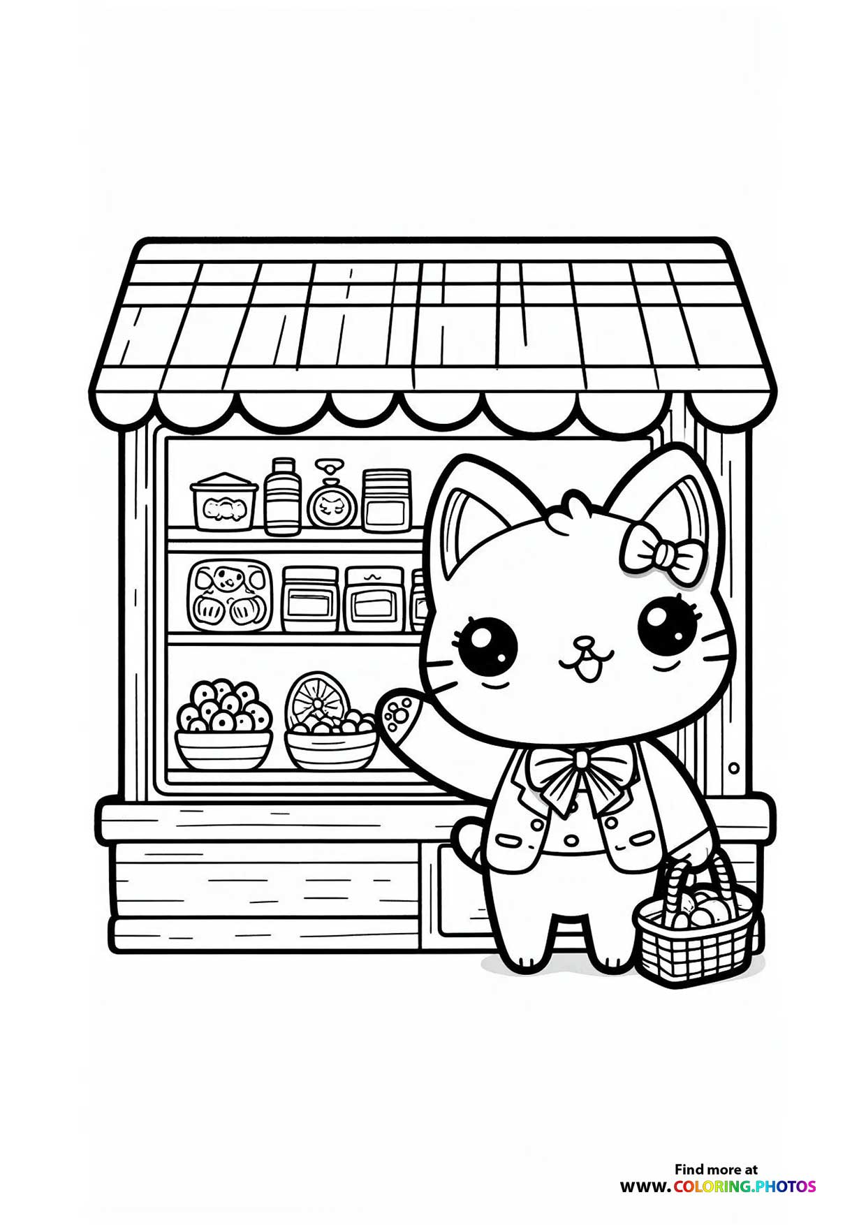 Kawaii cat in shoping